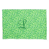 Housse D'oreillers Empreinte de léopard - Tons de Lime Vert (devant)