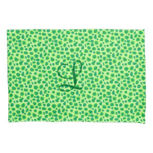 Housse D'oreillers Empreinte de léopard - Tons de Lime Vert