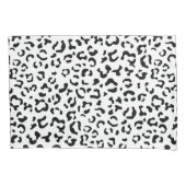Housse D'oreillers Empreinte de léopard, Zones Léopard, Noir Et Blanc (devant)