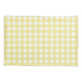 Housse D'oreillers En vichy jaune pâle et blanc (Dos)