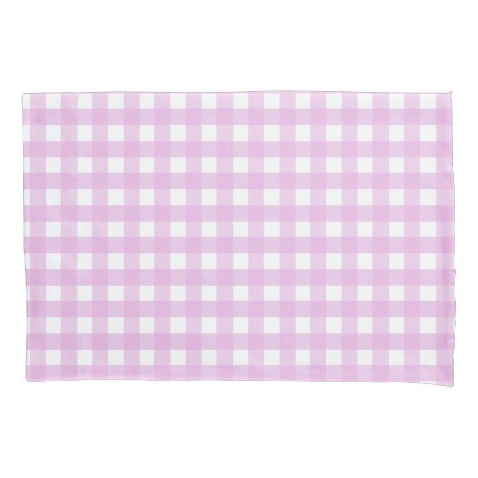 Housse D'oreillers En vichy rose pâle (devant)