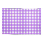 Housse D'oreillers En vichy violet brillant (Dos)