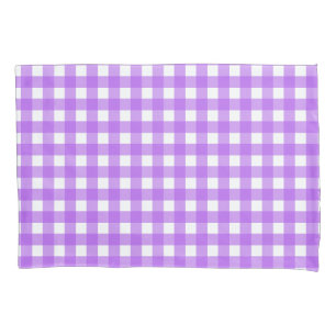 Housse D'oreillers En vichy violet brillant