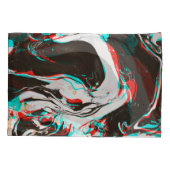 Housse D'oreillers Encre Marbrée : Texture Glitch Distortie. (Dos)