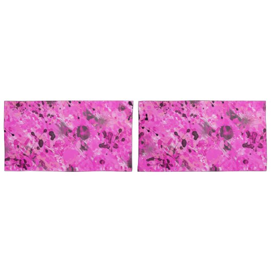Housse D'oreillers Encre rose (devant-Set)