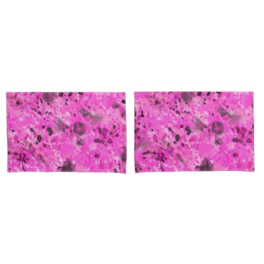 Housse D'oreillers Encre rose (devant-Set)