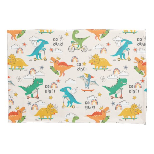 Housse D'oreillers Enfants Dinosaur Motif voyageur (devant-gauche)