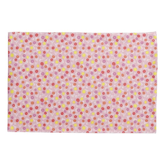 Housse D'oreillers Enfants Fleurs Rose Ditsy (Dos)