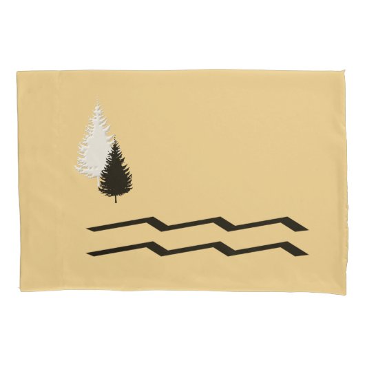 Housse D'oreillers Ensemble unique d'arbustes rustiques/de rivière (devant-gauche)