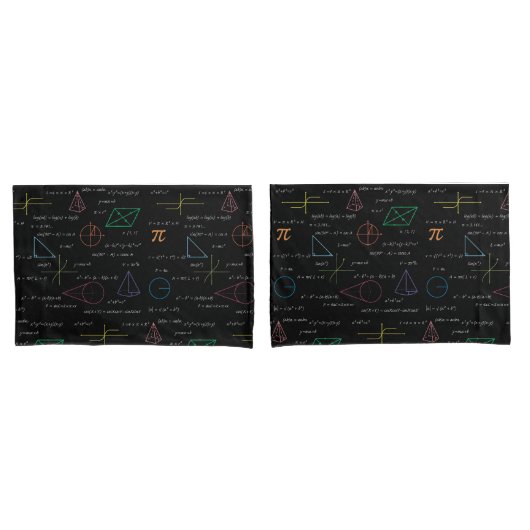 Housse D'oreillers Équations mathématiques colorées Formules mathémat (devant-Set)
