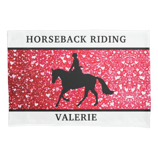 Housse D'oreillers Équitation Cheval & Rider Pillowcase (devant)