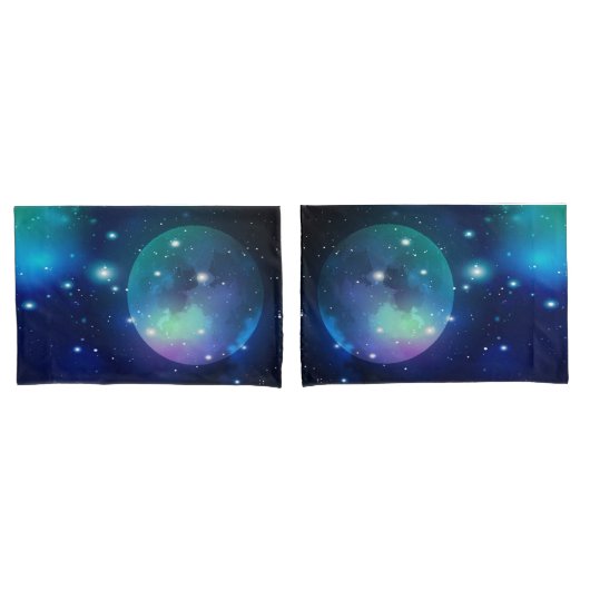 Housse D'oreillers Espace extra-atmosphérique et étoiles (devant-Set)