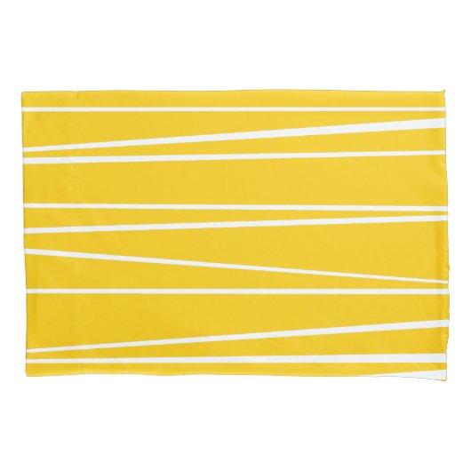 Housse D'oreillers Espagnol Stripe oreiller jaune simple (devant)
