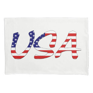 Housse D'oreillers États-Unis superposés sur le Drapeau américain