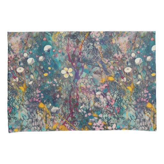 Housse D'oreillers Ethereal Fleur sauvage Dreams Design d'art Abstrai (devant-Droit)