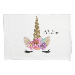 Housse D'oreillers Étincelle Girly de filles de licorne de parties