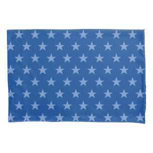 Housse D'oreillers Etoile bleue et verte réversible personnalisable