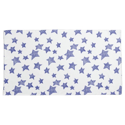 Housse D'oreillers étoiles de Noël dessinées à la main (devant-Droit)