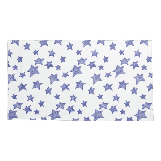 Housse D'oreillers étoiles de Noël dessinées à la main (Dos-gauche)