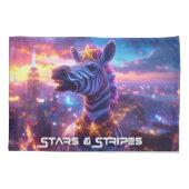 Housse D'oreillers Étoiles et rayures avec Zebra Zanzibar Pillowcase (Dos)