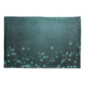 Housse D'oreillers Étoiles Mystic Twilight | Luminosité de néon vert  (Dos)