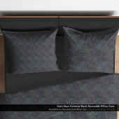 Housse D'oreillers Étoiles noires célestes réversible