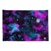 Housse D'oreillers Étoiles spatiales de Galaxie Bleue pourpre (Dos-Droit)