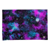 Housse D'oreillers Étoiles spatiales de Galaxie Bleue pourpre (devant-Droit)