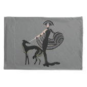 Housse D'oreillers Étui de coussin Borzoï Art Déco (Dos)