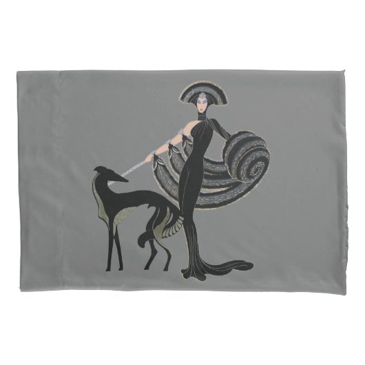 Housse D'oreillers Étui de coussin Borzoï Art Déco (devant)