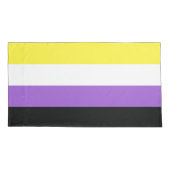Housse D'oreillers Étui de coussin roi drapeau non binaire (Dos-gauche)