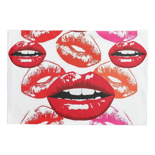 Housse D'oreillers Étui de coussin Rouge à lèvres (Dos)