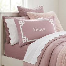 Étui de coussin standard à monogramme à clé grecqu