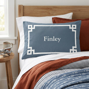 Housse D'oreillers Étui de coussin standard à monogramme grec à lac b