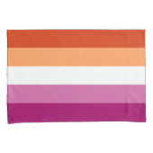 Housse D'oreillers Étui de coussin standard drapeau lesbien (devant-Droit)