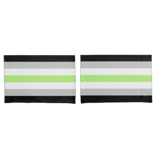 Housse D'oreillers Étui d'oreiller standard Drapeau Agender (devant-Set)