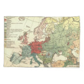 Housse D'oreillers Europe Carte Pays Antique Mondiale (Dos)