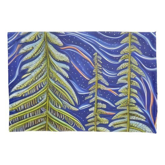 Housse D'oreillers Evergreens Abstraits lunaires (devant-gauche)