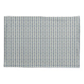 Housse D'oreillers Eyelet à fleurs Abacus blanc et bleu (Dos-gauche)