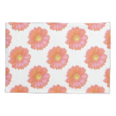 Housse D'oreillers Faisée de gerbera orange (Dos)
