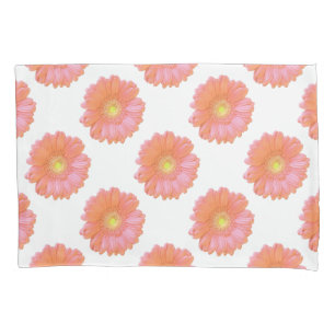 Housse D'oreillers Faisée de gerbera orange