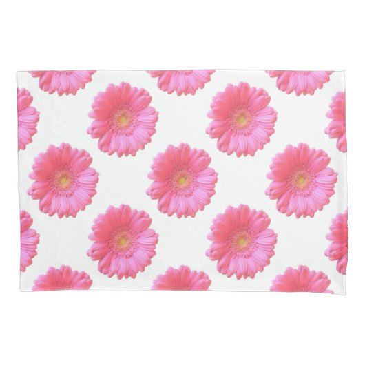 Housse D'oreillers Faisée de gerbera rose (devant)
