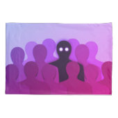 Housse D'oreillers Fantôme éffrayant dans l'art d'horreur de foule de (Dos)