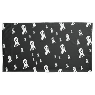 Housse D'oreillers Fantômes d'Halloween foncé