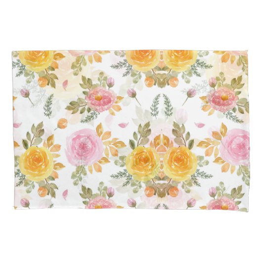 Housse D'oreillers Fashion Watercolor Floral (devant-gauche)