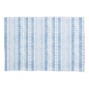 Housse D'oreillers Faux Fair Isle Knitwear Aquarelle Cosy Cabincore