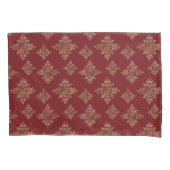 Housse D'oreillers Faux Golden Foil Snowflakes Sur Rouge (Pas Vrai Fo (devant-gauche)