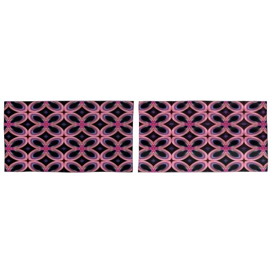 Housse D'oreillers Faux Neon Pink (devant-Set)