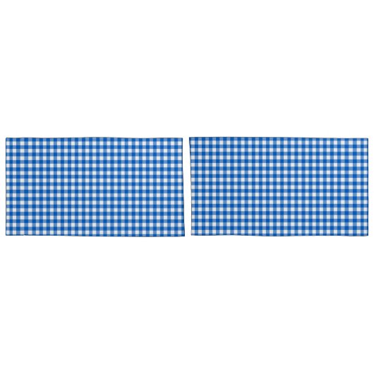 Housse D'oreillers Faye et Lauren Blue En vichy (Dos-Set)