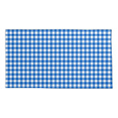 Housse D'oreillers Faye et Lauren Blue En vichy (Dos-gauche)